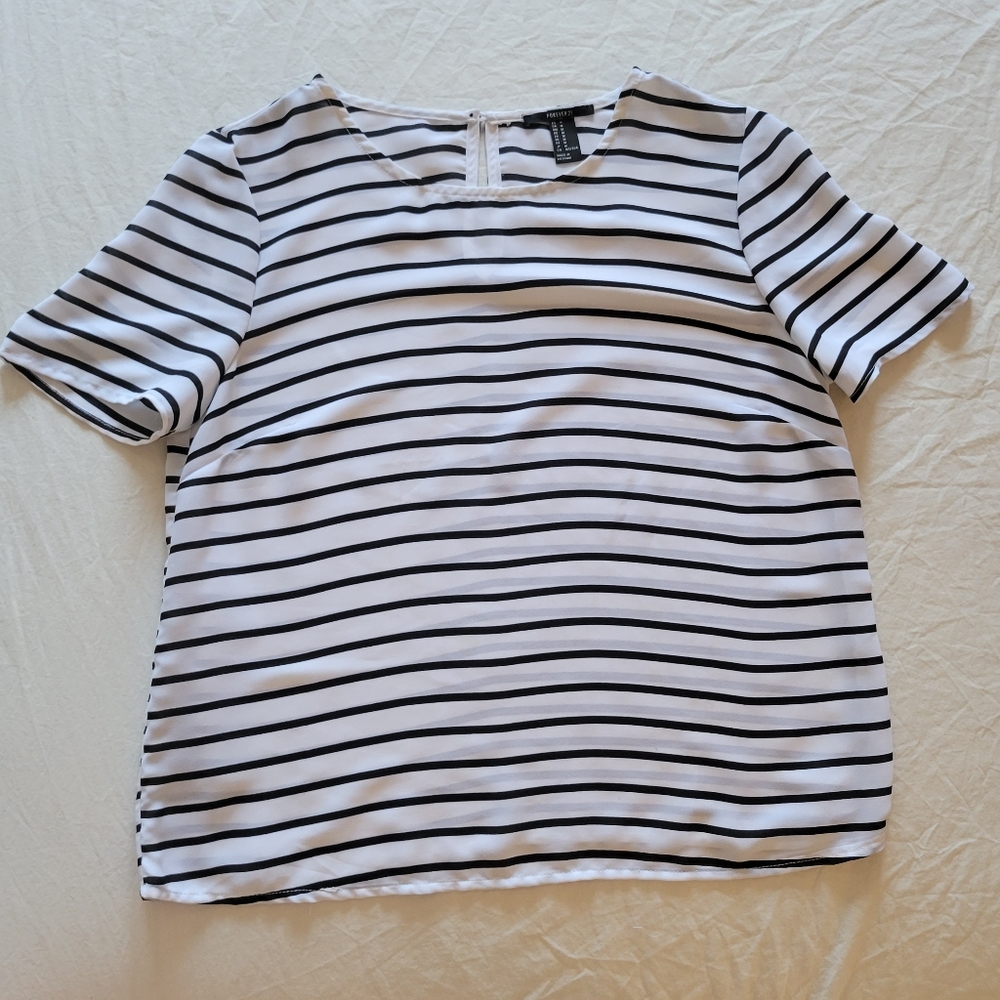 Striped Short-Sleeve Top